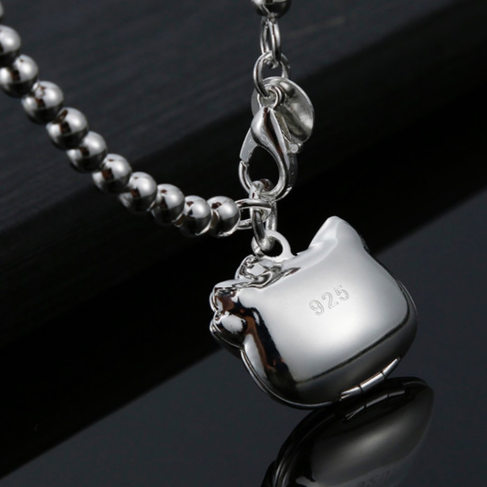✨NWT✨ Hello Kitty Sterling Silver 925 Locket Charm Bracelet - Picture 7 of 7